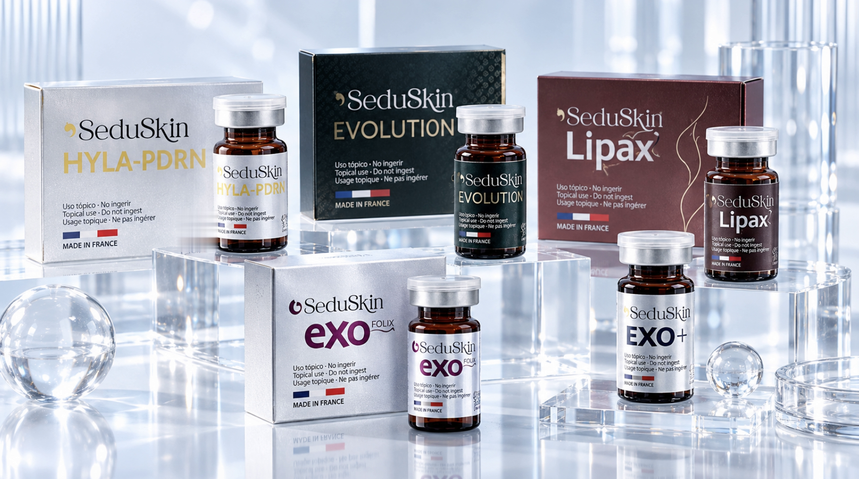 Línea SeduSkin: Hyla-PDRN, Evolution, Lipax, EXO+ y ExoFolix